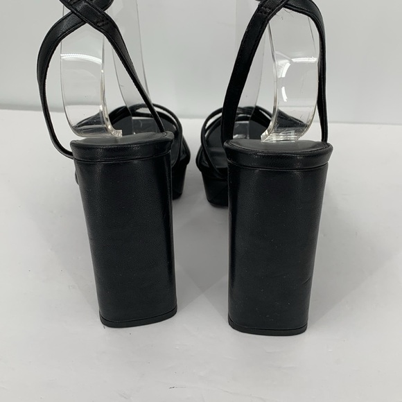 BP Nordstrom Tavey strappy platform chunky heel shoe sandal chunky black new 9 - Picture 5 of 6